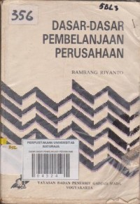 Image of DASAR DASAR PEMBELANJAAN PERUSAHAAN