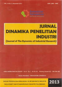 Image of JURNAL DINAMIKA PENELITIAN INDUSTRI VOL 24 NO 2 DES 13