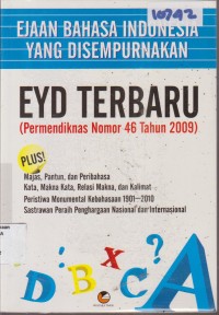 Image of EJAAN BAHASA INDONESIA YANG DI SEMPURNAKAN  EYD TERBARU