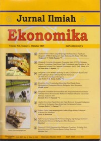 Image of JURNAL ILMIAH EKONOMIKA VOLUME XII NO.2 OKTOBER 2015