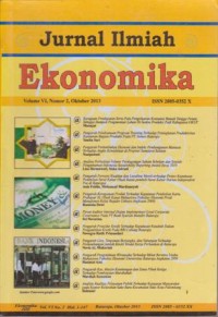 Image of JURNAL ILMIAH EKONOMIKA VOL. VI NO.2 OKTOBER 13