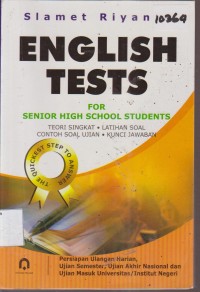 Image of ENGLISH TESTS FOR SENIOR HIGHSCHOOL STUDENTS