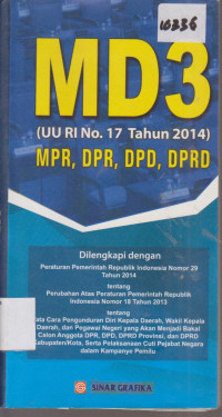 Image of MD3 ( UU RI NO. 17 TAHUN 2014 ) MPR, DPR, DPD, DPRD