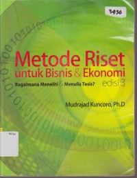 Image of METODE RISET UNTUK BISNIS DAN EKONOMI