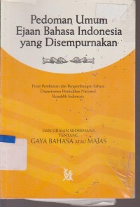 Image of PEDOMAN UMUM EJAAN BAHASA INDONESIA YANG DI SEMPURNAKAN