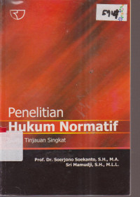 Image of PENELITIAN HUKUM NORMATIF SUATU TINJAUAN SINGKAT