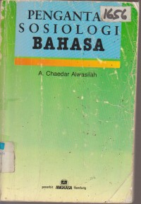 Image of PENGANTAR SOSIOLOGI BAHASA