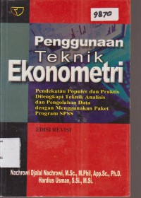 Image of PENGGUNAAN TEKNIK EKONOMETRI (PASCASARJANA)