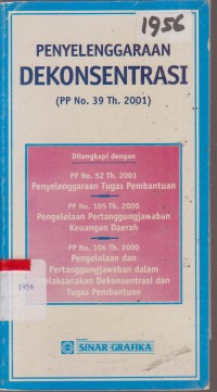 Image of PENYELENGGARAAN DEKONSENTRASI (PP NO. 39 TH. 2001)