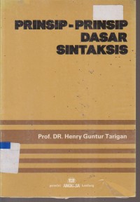 Image of PRINSIP PRINSIP DASAR SINTAKSIS