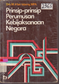 Image of PRINSIP-PRINSIP PERUMUSAN KEBIJAKAN NEGARA