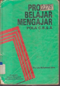 Image of PROSES BELAJAR MENGAJAR POLA C.B.S.A