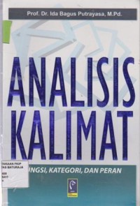 Image of ANALISIS KALIMAT FUNGSI, KATEGORI DAN PERAN
