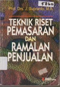 Image of TEKNIK RISET PEMASARAN DAN RAMALAN PENJUALAN