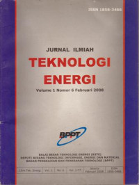 Image of JURNAL ILMIAH TEKNOLOGI ENERGI VOL 1 NO 6 FEB 08