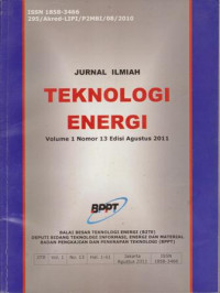 Image of JURNAL ILMIAH TEKNOLOGI ENERGI VOL 1 NO 12 AGU 11