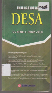 Image of UNDANG - UNDANG DESA ( UU RI NO. 6 TAHUN 2014 )