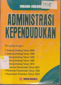 Image of UNDANG UNDANG ADMINISTRASI KEPENDUDUKAN