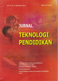 Image of JURNAL TEKNOLOGI PENDIDIKAN VOL 13 NO 3 DES 11