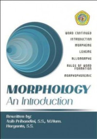 Image of MORPHOLOGY AN INTRODUCTION
