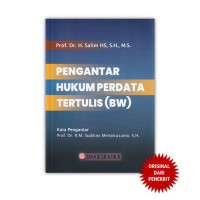 Image of Pengantar Hukum Perdata Tertulis (BW)