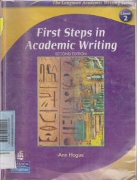 Image of FIRST STEPS IN ACADEMIC WRITING